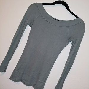 Grey long sleeve top